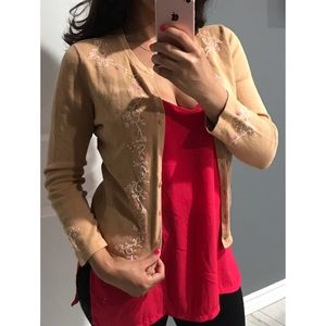 Frenchi cardigan sweater floral small